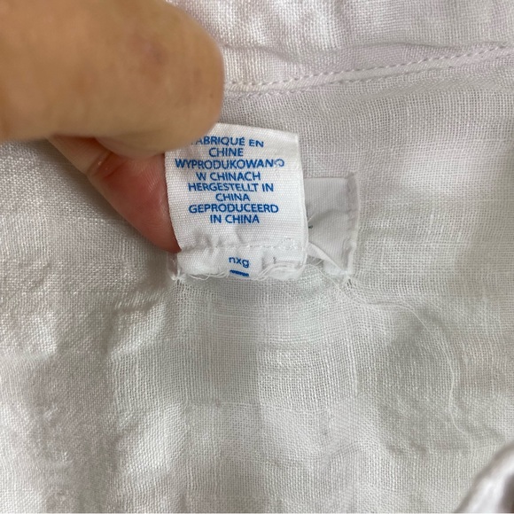 Sigrid Olson oversized white linen button down top. Size medium - Picture 7 of 8